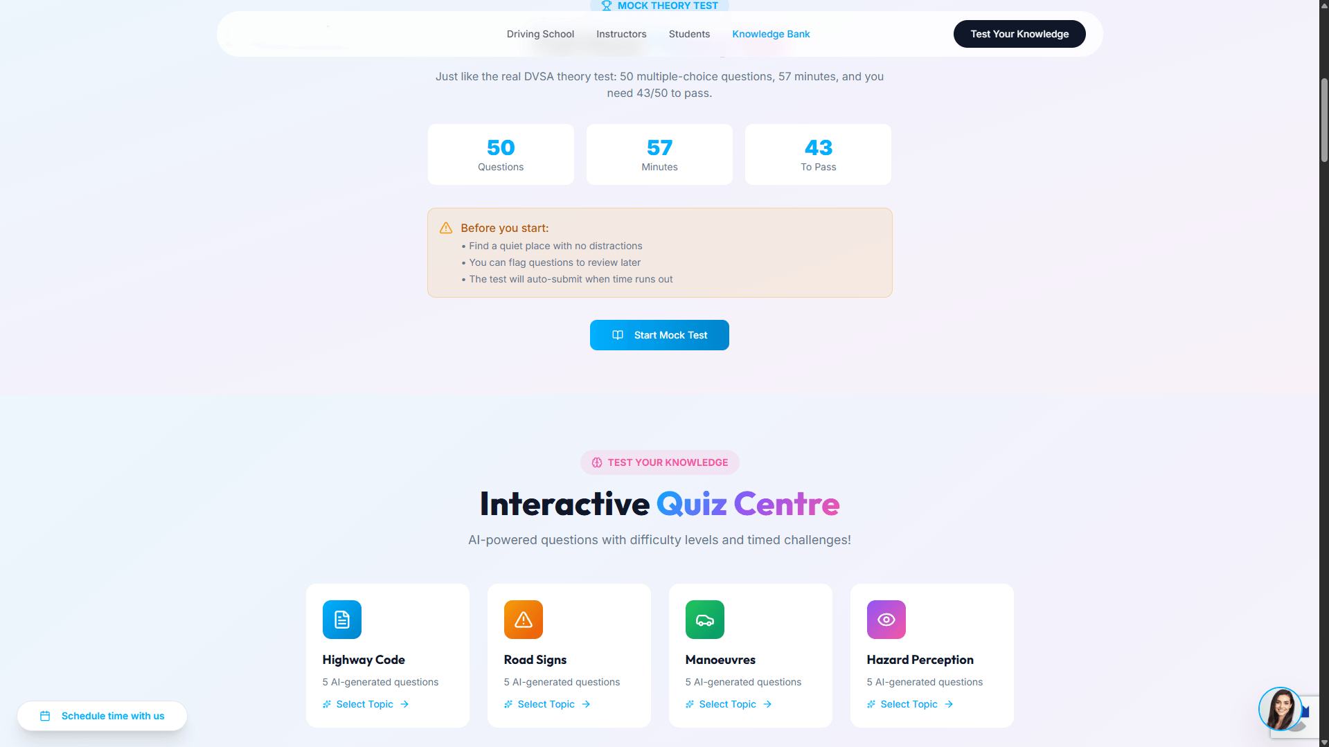 UK Driving Theory SaaS screenshot